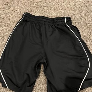 black basketball shorts